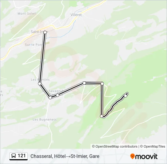 121 Bus Line Map