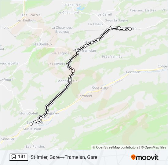 131 Bus Line Map