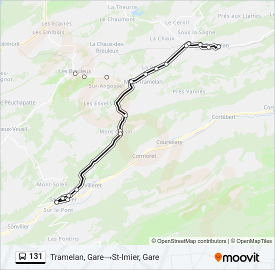 131 Bus Line Map