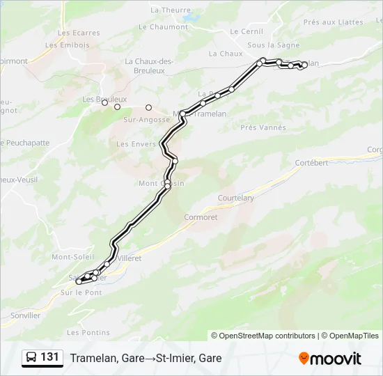 131 Bus Line Map
