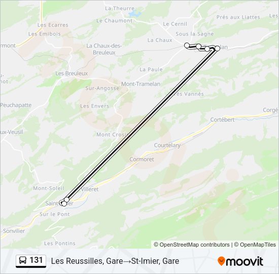 131 Bus Line Map