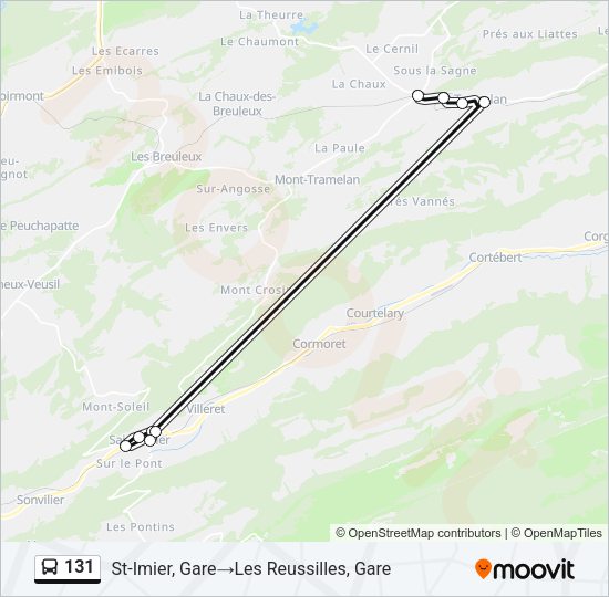 131 Bus Line Map