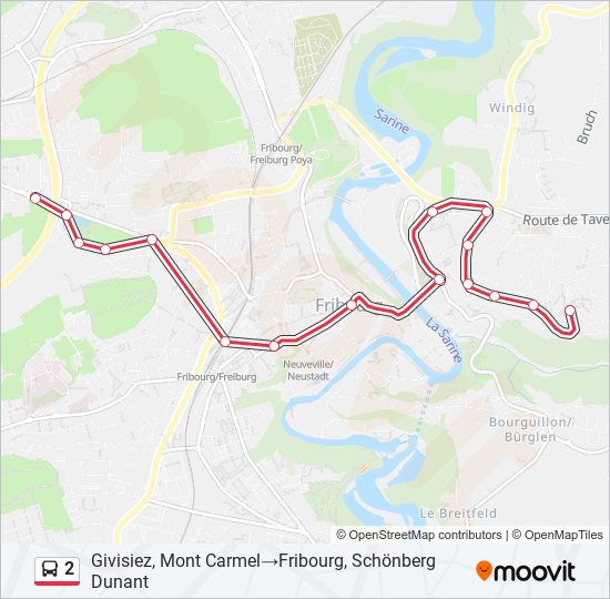 2 bus Line Map