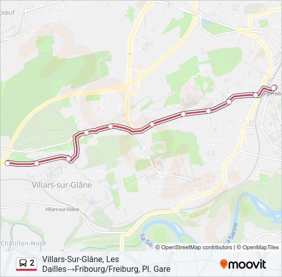 2 Bus Line Map