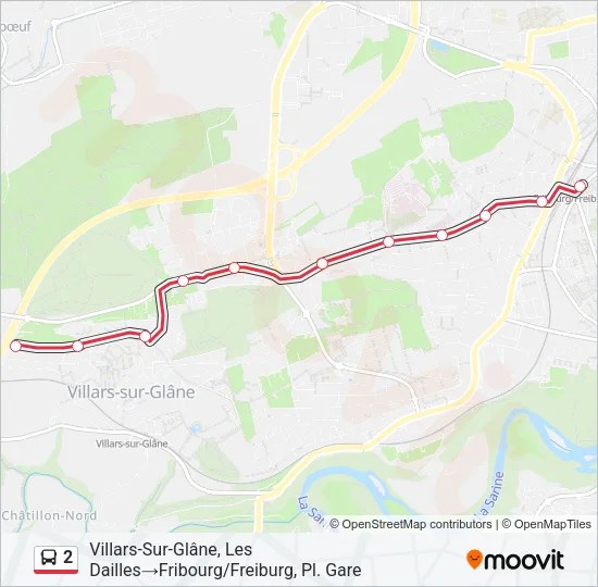 2 Bus Line Map