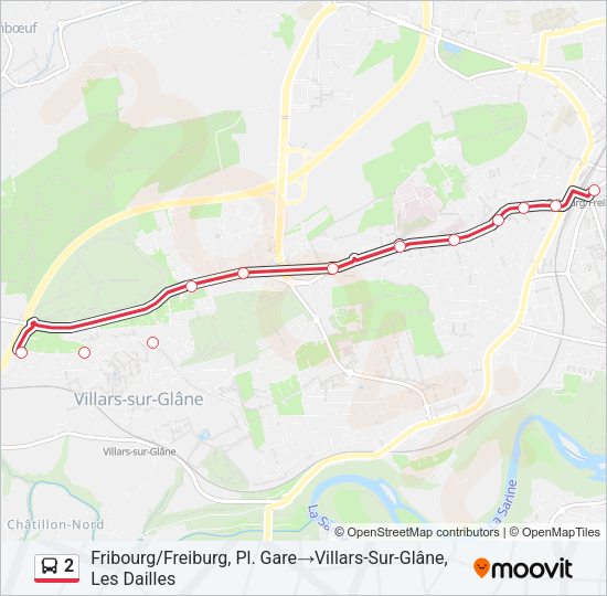 2 Bus Line Map