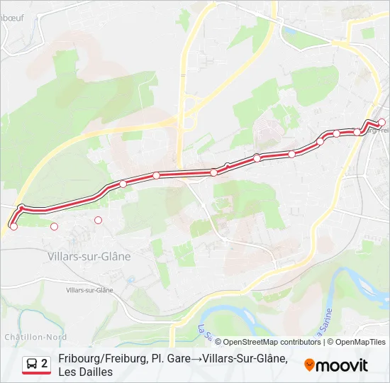 2 Bus Line Map