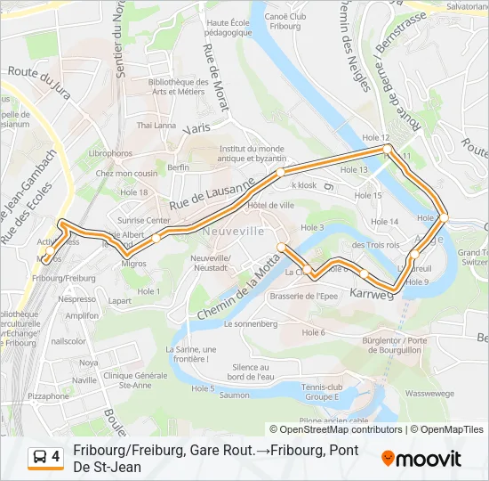 4 Bus Line Map