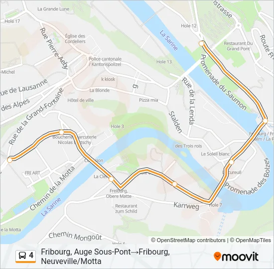 4 Bus Line Map
