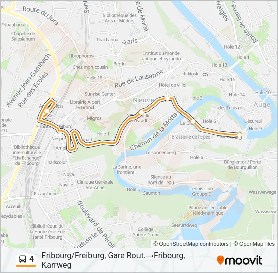 Buslinie 4 Karte