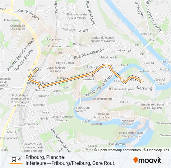 4 Bus Line Map