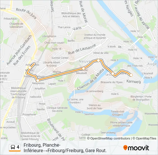 4 Bus Line Map