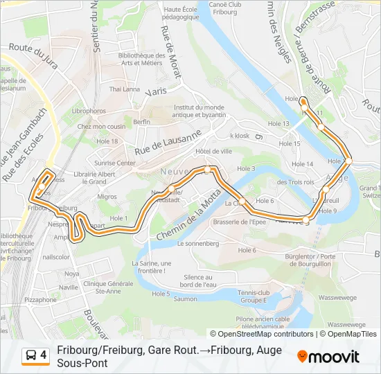 4 Bus Line Map