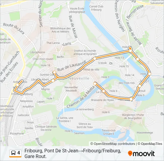 4 Bus Line Map