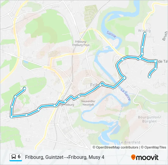 6 Bus Line Map