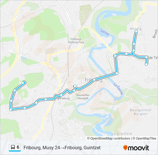 6 bus Line Map