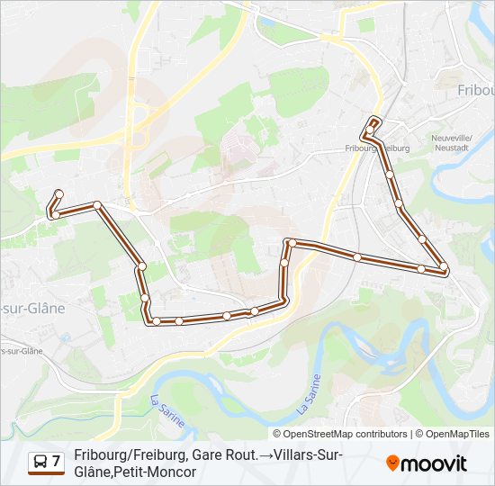 7 Bus Line Map