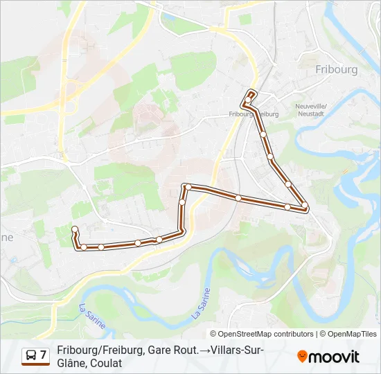 7 Bus Line Map