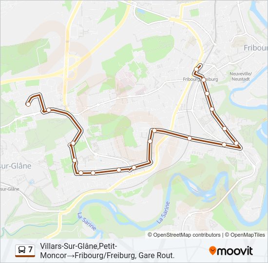 7 Bus Line Map