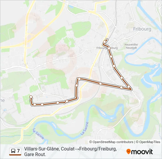 7 Bus Line Map