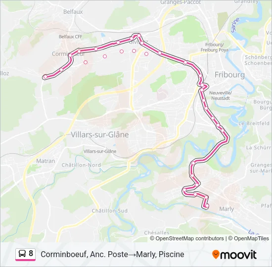 8 Bus Line Map