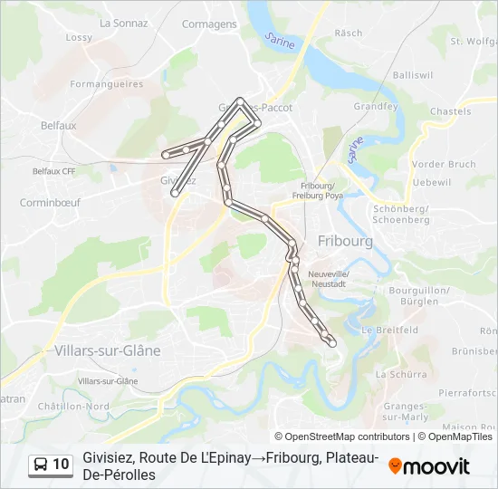 10 Bus Line Map