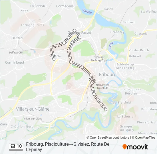 10 Bus Line Map
