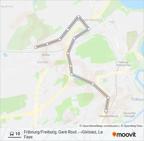 10 Bus Line Map