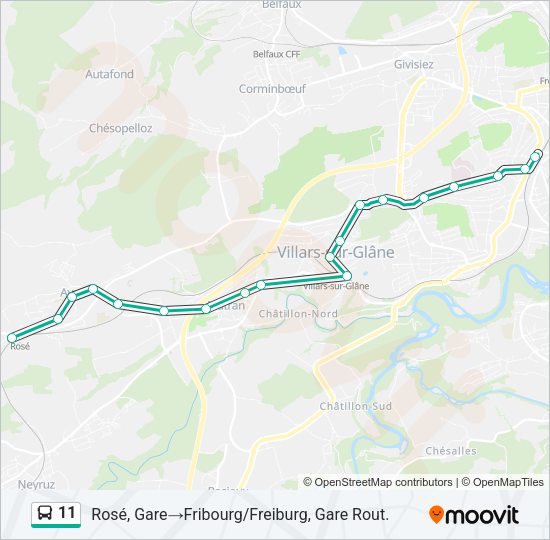 11 Bus Line Map