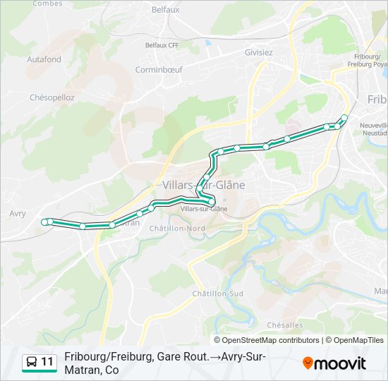 11 Bus Line Map