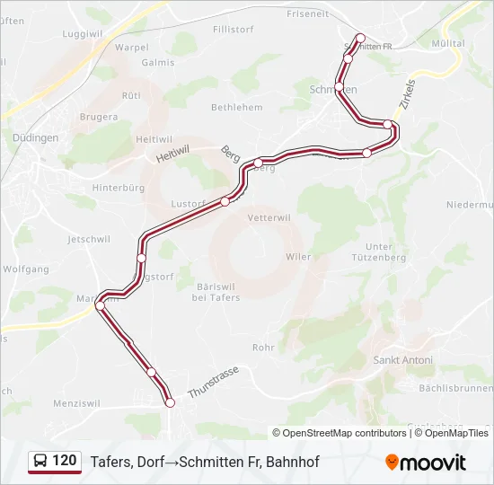 120 Bus Line Map