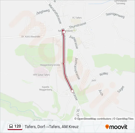 120 Bus Line Map