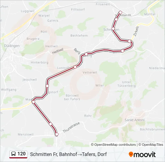 120 Bus Line Map