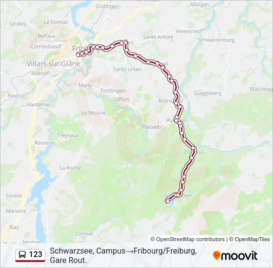 123 Bus Line Map