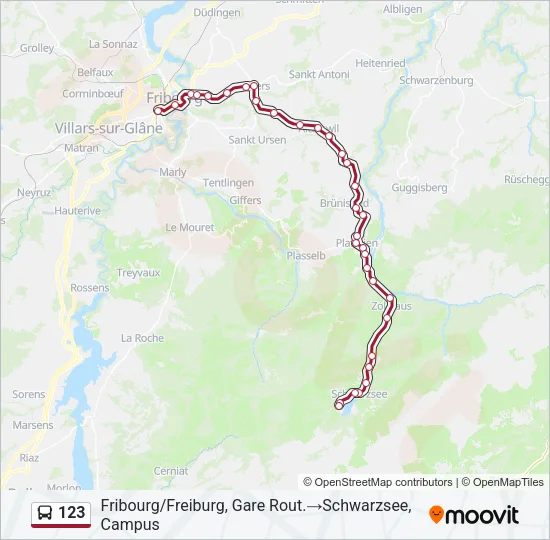 123 Bus Line Map
