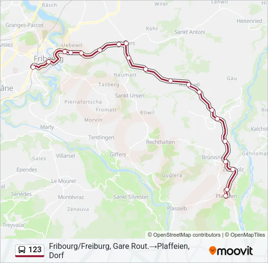 123 Bus Line Map