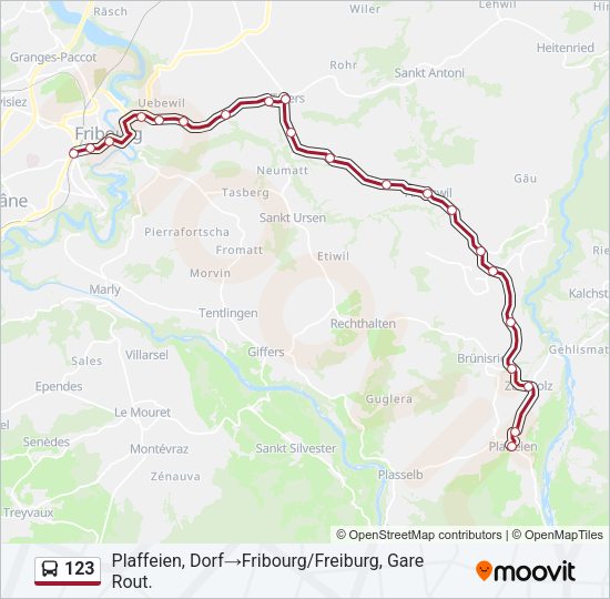 123 Bus Line Map