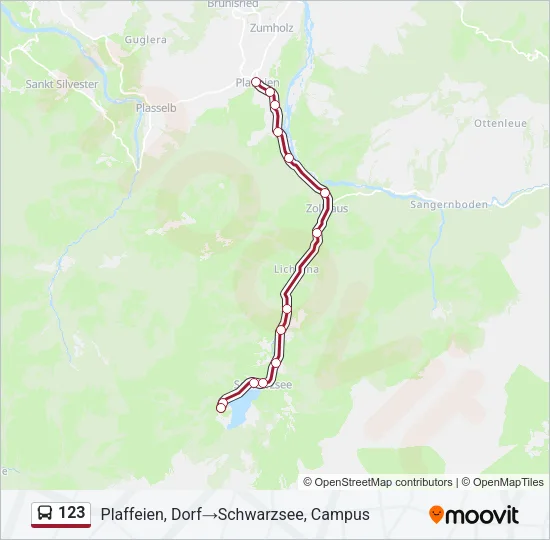 123 Bus Line Map