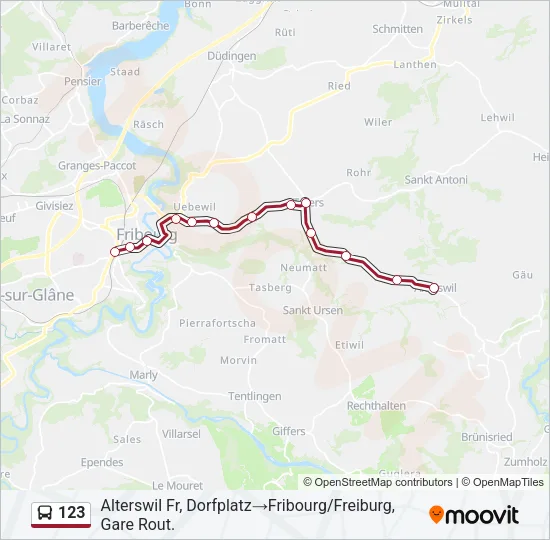 123 Bus Line Map