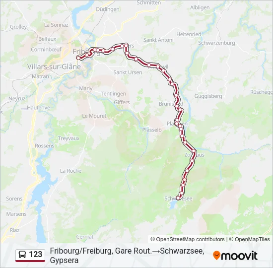 123 Bus Line Map