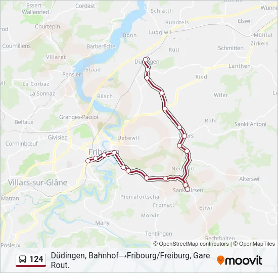124 Bus Line Map