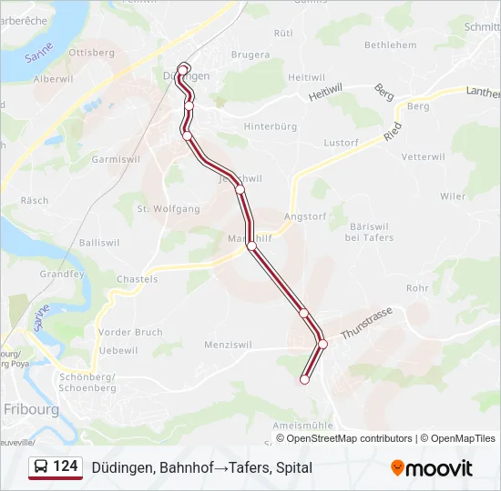 124 Bus Line Map
