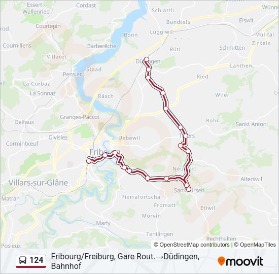 124 Bus Line Map