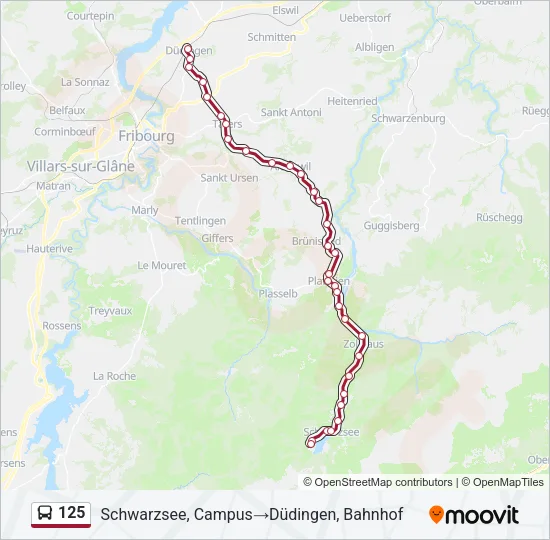 125 Bus Line Map