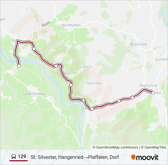 129 Bus Line Map
