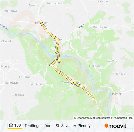 130 Bus Line Map