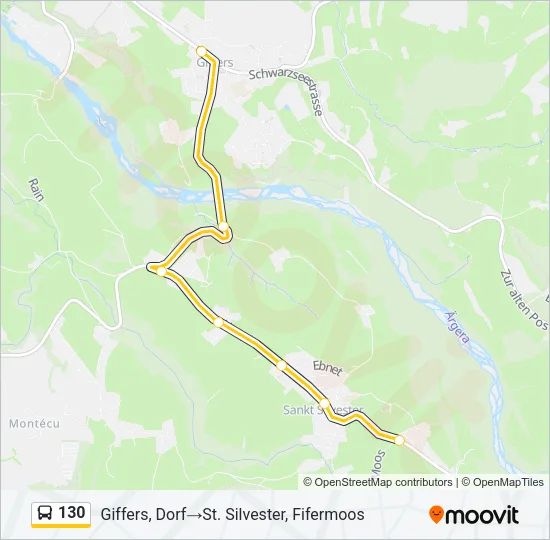 130 Bus Line Map