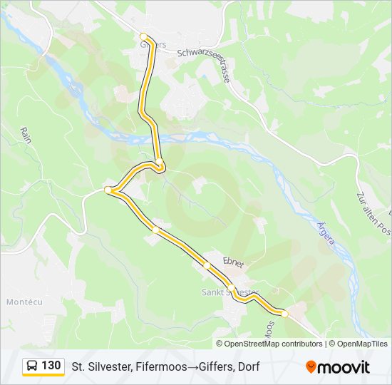 130 bus Line Map