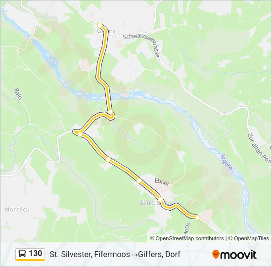 130 Bus Line Map