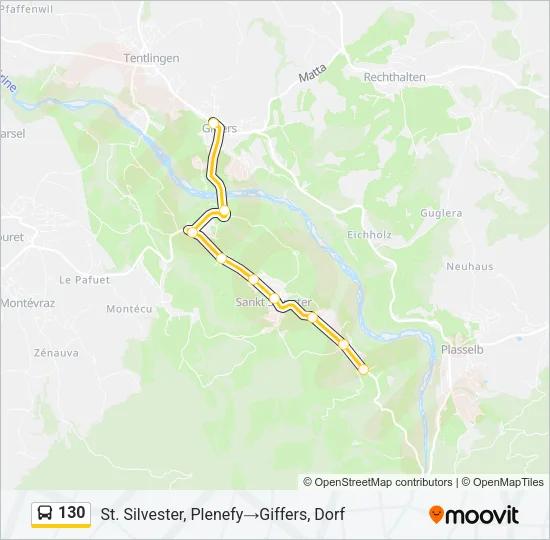 130 Bus Line Map